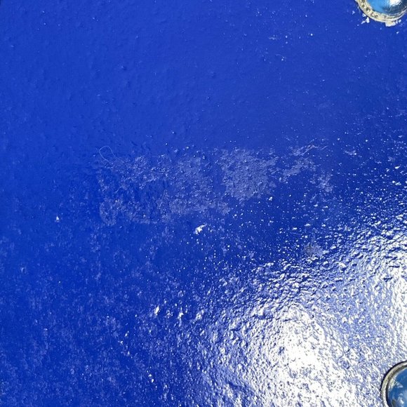 Handmade Fused Art Glass Trinket Tray Ring Dish Catch All Red Yellow Blue 6x6 - Picture 9 of 12